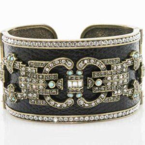 Heidi Daus designer solid bangle bracelet "Denim & Deco"